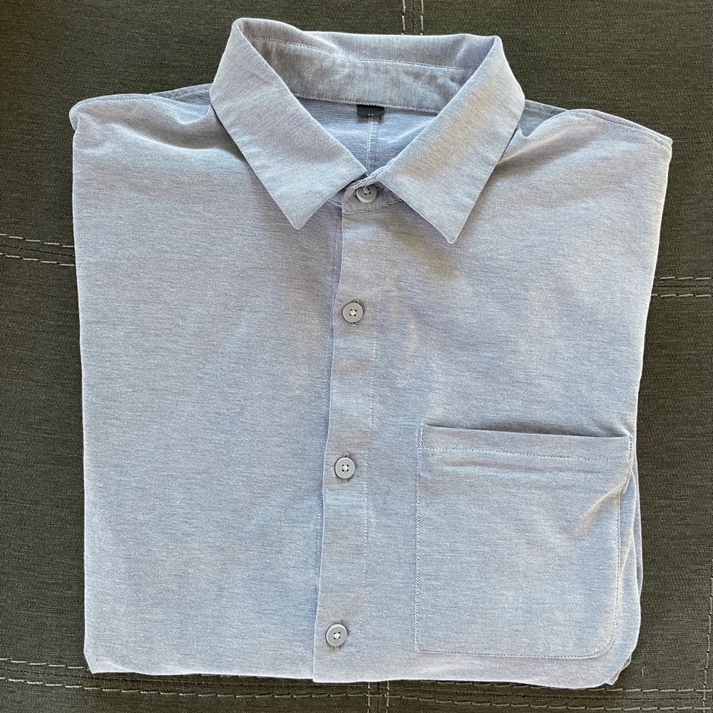 Men’s Lululemon Commission Long-Sleeve with pocket, blue